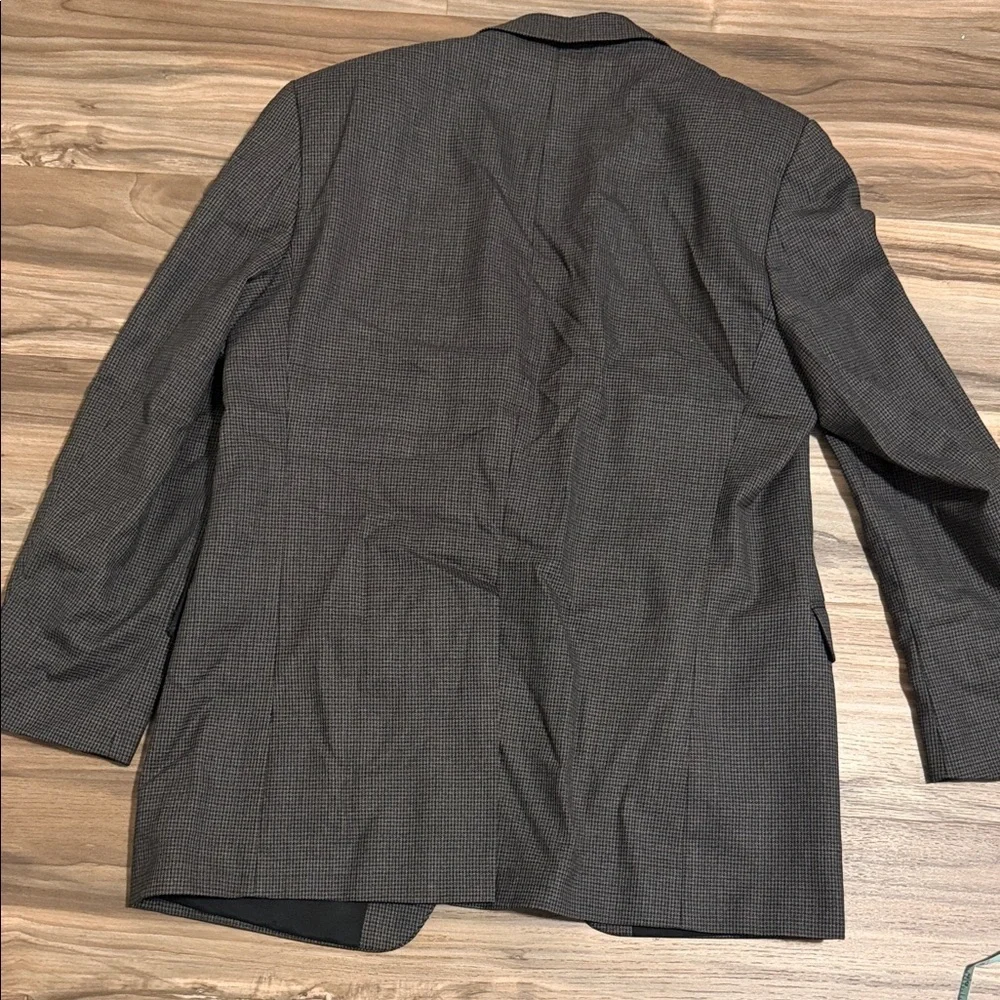 Lauren Ralph Lauren Mens 42L Gray Houndstooth Wool Sport Coat Blazer